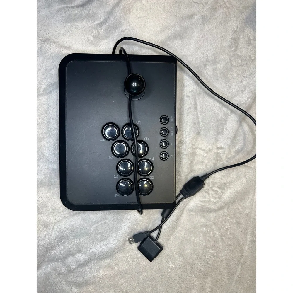 Unbranded Arcade Fight Stick USB PS2 Dual Connector 8-Button Joystick Black
